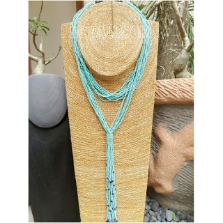 multiple strand beads turquoise necklaces double wrist